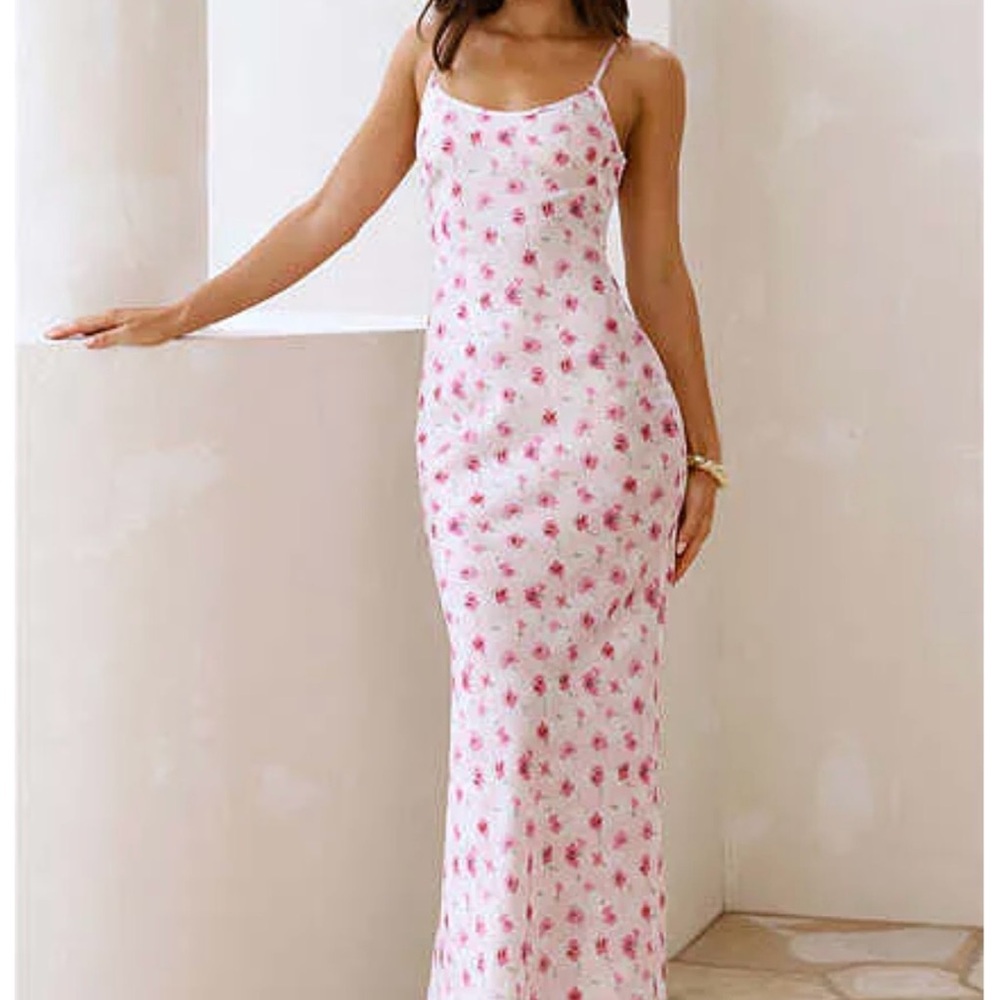 Hello Molly Pink Floral Maxi Dress